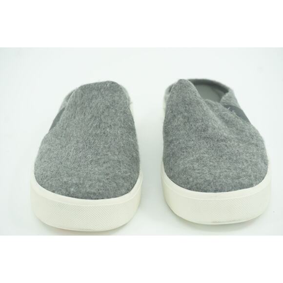 Vince Grey Felt Flannel Blair Mule Slip-on Sneaker Size 36.5 New slide flat - Picture 4 of 11